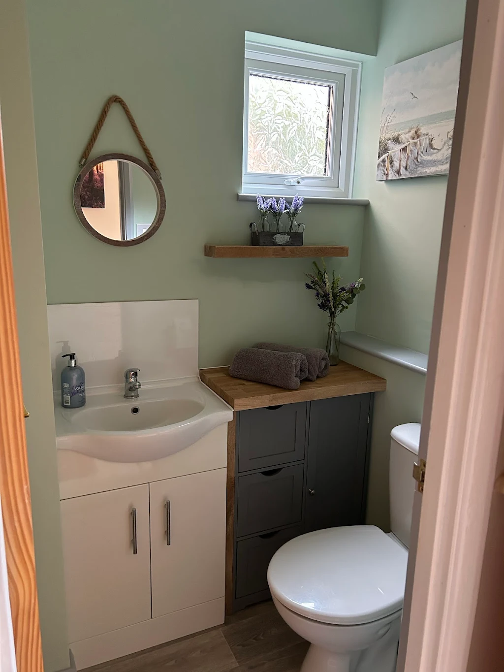 Finished bathroom interior
