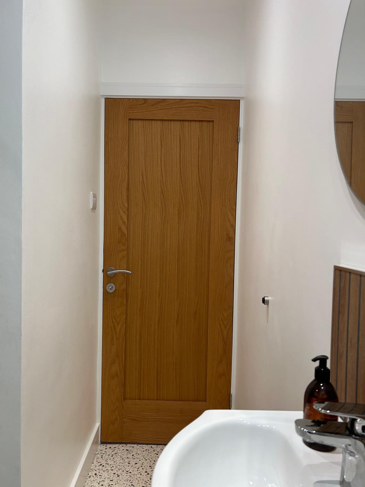 Door furniture and handles fitted with precision