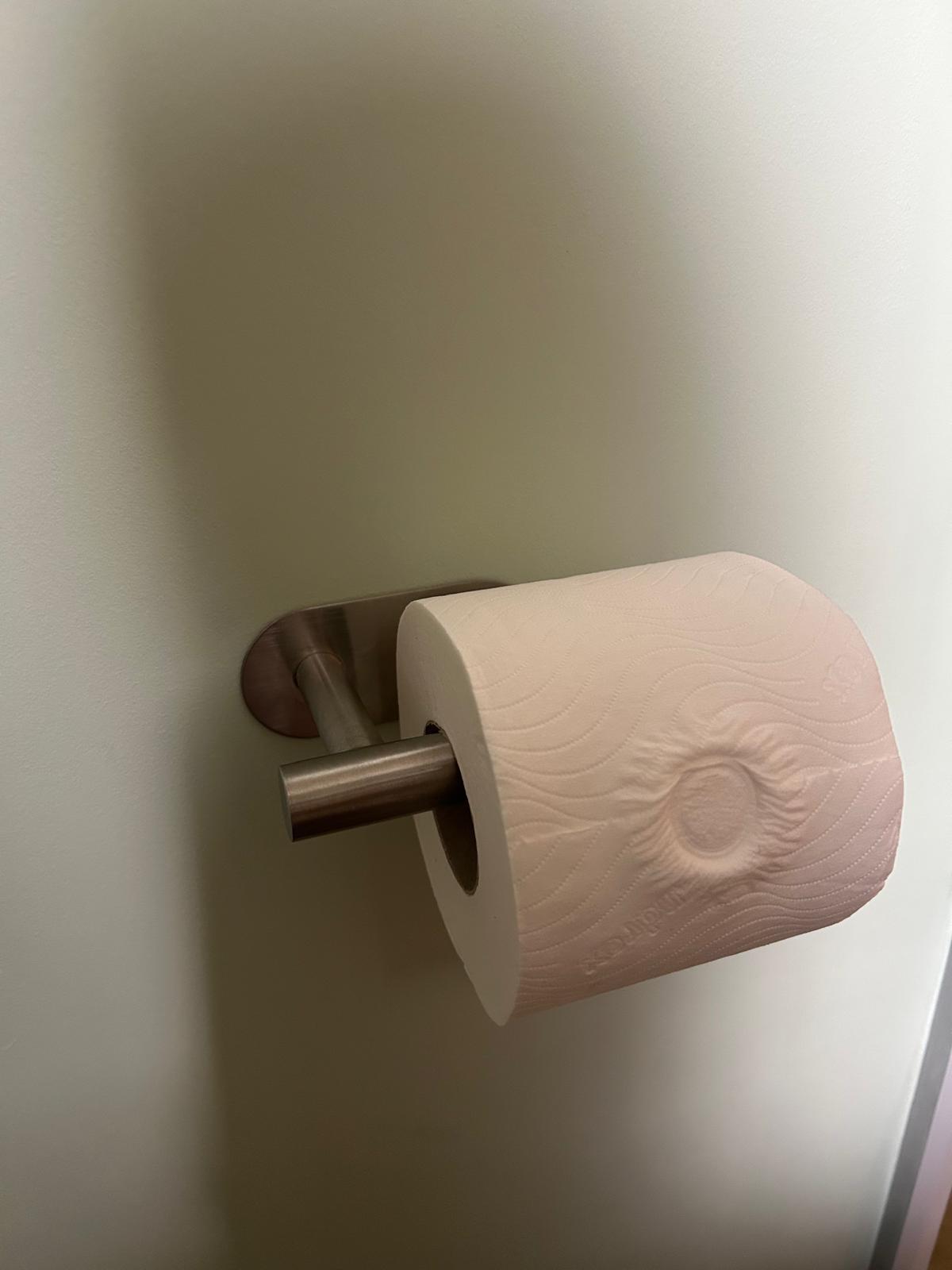 Toilet roll holder and finishing touches in the understairs cloakroom